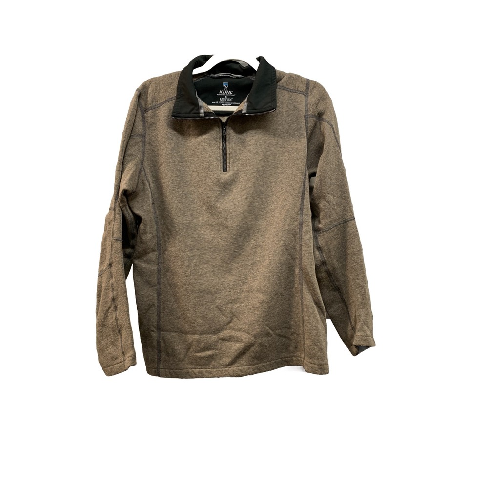 Kuhl 1/4 Zip Mens Pullover Sweater Small Brown Long Sleeve Outdoors Kashmira